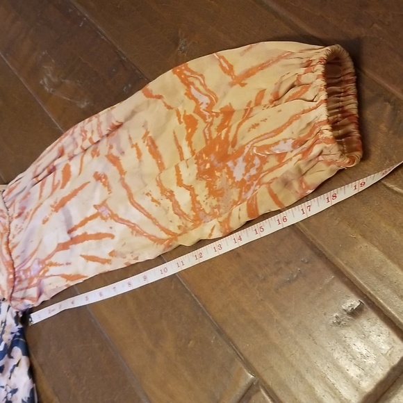 Free People Orange and Gray Long Sleeve Blouse - Picture 11 of 14